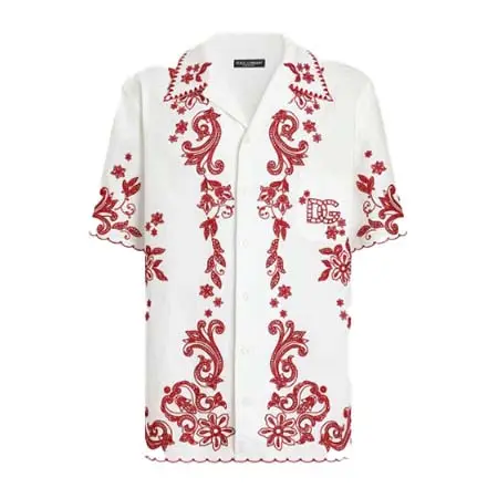 ドルチェ&ガッバーナ(DOLCE&GABBANA) アパレル(洋服) カットワーク リネン ハワイ シャツ G5OV8ZGK409W0800