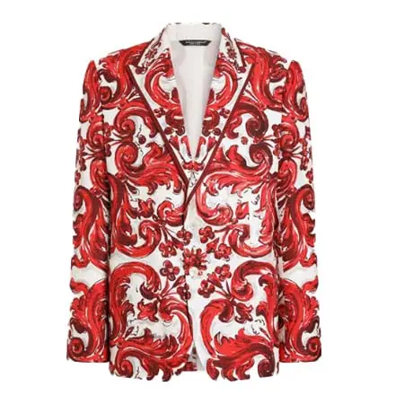 ドルチェ&ガッバーナ(DOLCE&GABBANA) アパレル(洋服) マヨリカプリント ジャカード シングルブレスト シチリア ライト ジャケット G2WN5TFPTBCIS5DQ