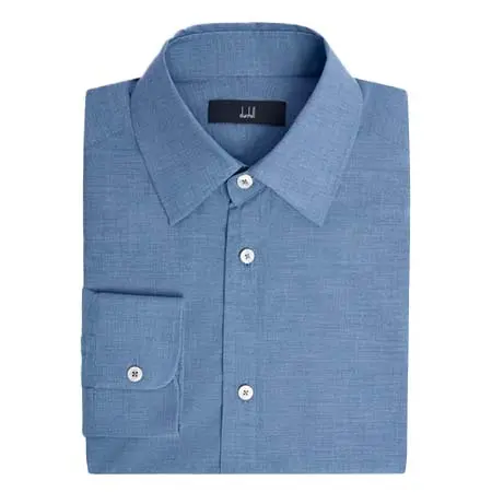 ダンヒル(dunhill) アパレル(洋服) コットン シャンブレー ロングスリーブ ポイントカラーシャツ DU26FF407BM420