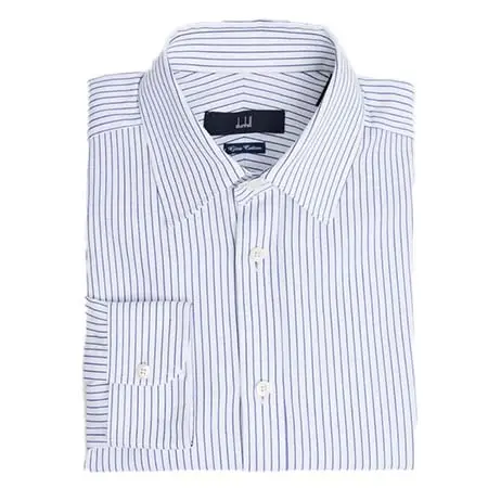 ダンヒル(dunhill) アパレル(洋服) コットン ニドダペ ピンストライプ ロングスリーブ ポイントカラーシャツ DU26FF407AN122