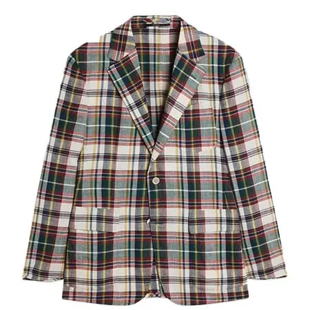 ダンヒル(dunhill) アパレル(洋服) ウール シルク リネン マドラスチェック キャベンディッシュ シングルブレスト シングルレイヤー ジャケット DU26RB81JRR101
