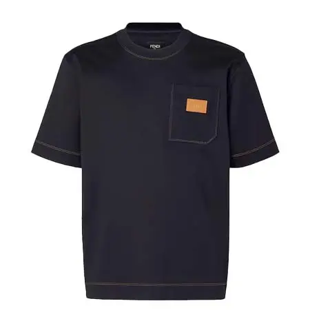 フェンディ(FENDI) アパレル(洋服) ダークブルー コットン Tシャツ FY0936B05IF0QG0