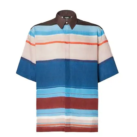 フェンディ(FENDI) アパレル(洋服) マルチカラープリント入り リネン シャツ FS1317B161F0WB1