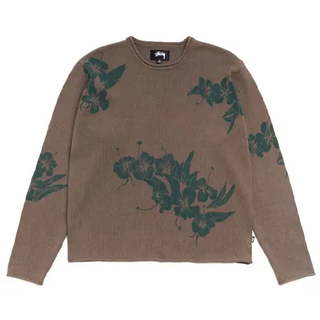 STUSSY (ステューシー) FLORAL ROLL NECK SWEATER