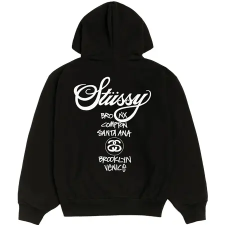STUSSY (ステューシー) WORLD TOUR ZIP HOODIE