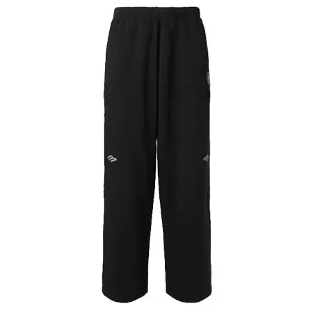 バレンシアガ(BALENCIAGA) Wide-Leg Logo-Print Appliquéd Cotton-Jersey Sweatpants