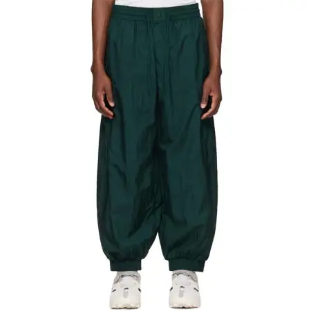 Y-3(ワイスリー) Green Raw Edge 3 Stripes Nylon Shell Track Pants