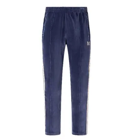 ニードルズ(NEEDLES) Logo-Embroidered Striped Velour Track Pants