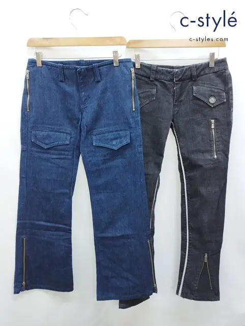 bajra バジュラ デニムパンツ M ブラック インディゴ 日本製 レディース 計2点