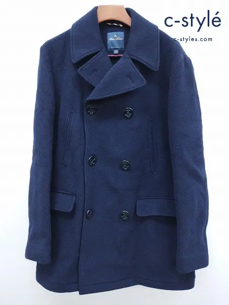 Brooks Brothers ブルックスブラザーズ ウールピーコート L ネイビー 100184716
