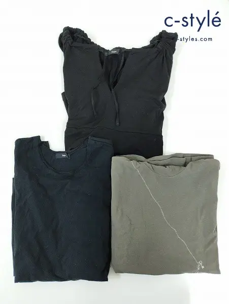 bajra バジュラ 長袖カットソー ハイネックTシャツ ONLY 綿100% 日本製 レディース 計3点