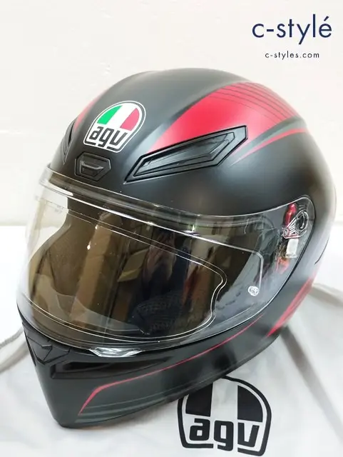 AGV フルフェイスヘルメット L（59-60cm未満） ブラック×レッド JIST Asian Fit SLING MATT K1 S E2206