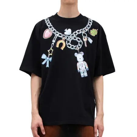 エゴンラボ(EGONLAB) ベアブリック×エゴンラボ プリント コットンTシャツ