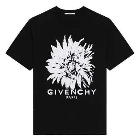ジバンシィ(GIVENCHY) アパレル(洋服) サンフラワープリント コットン Tシャツ BM71NK3YUF-001