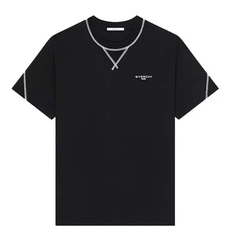ジバンシィ(GIVENCHY) アパレル(洋服) GIVENCHYエンブロイダリー クチュールシーム コットン Tシャツ BM71P53YR8-001