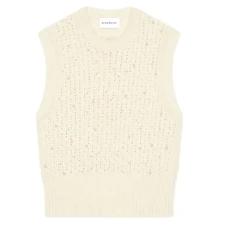 ジバンシィ(GIVENCHY) アパレル(洋服) パールエンブロイダリー ノースリーブ ウール セーター BM90XY4YRG-176