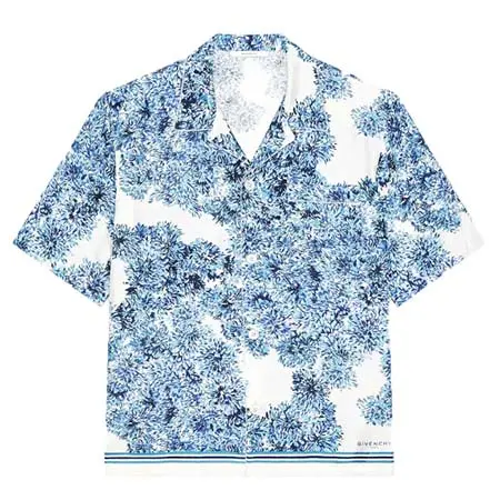 ジバンシィ(GIVENCHY) アパレル(洋服) クチュールシーム シルク ポンポンプリント シャツ BM61A01YMF-400