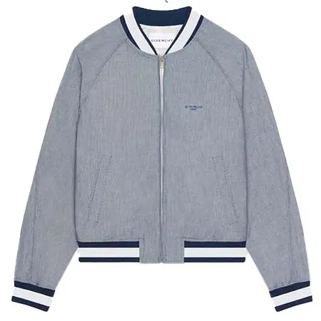 ジバンシィ(GIVENCHY) アパレル(洋服) GIVENCHYエンブロイダリー コットン ストライプ ブルゾン BM01JE16PB-114