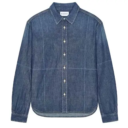 ジバンシィ(GIVENCHY) アパレル(洋服) インディゴブルー デニム フォールデッド シャツ BM619B5YDF-415