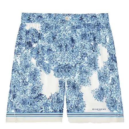 ジバンシィ(GIVENCHY) アパレル(洋服) クチュールシーム シルク ポンポンプリント バミューダ ショーツ BM51RT1YMF-400