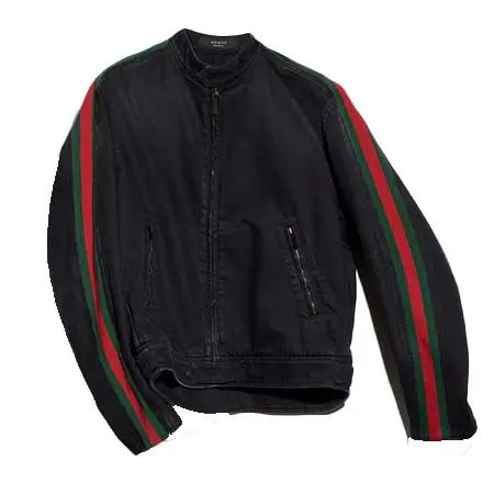 グッチ(GUCCI) アパレル(洋服) ウェブ ストライプ付き コットンデニム バイカージャケット 872075 XDDHQ 1000