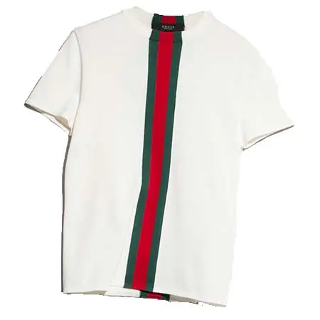 グッチ(GUCCI) アパレル(洋服) ウェブ インターシャ付き コットン ニット Tシャツ 875176 XKFPC 9043