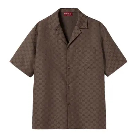 グッチ(GUCCI) アパレル(洋服) GGキャンバス リネン ブレンド ボウリングシャツ 794907 ZAM7G 2063