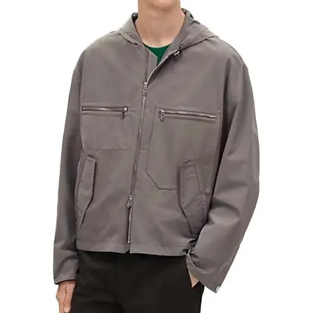 エルメス(HERMES) アパレル(洋服) フーデッド・ブルゾン レザーディテール H652840HK7R48