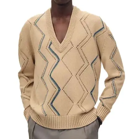 エルメス(HERMES) アパレル(洋服) Vネックニット 《ジュール・エ・アジュール》H657350HB98LA