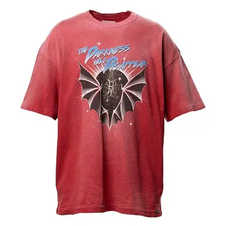 カミヤ(KAMIYA) “THE DARKNESS WILL DISAPPEAR” Distressed T-shirt G16TS086