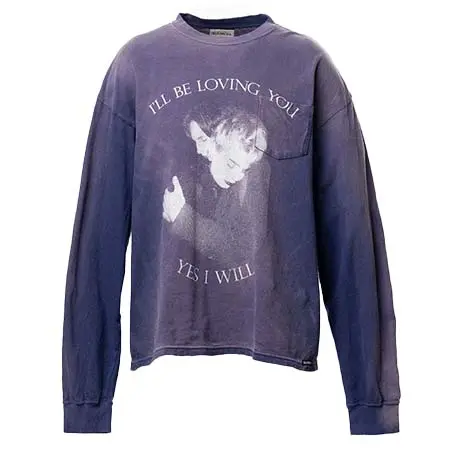 カミヤ(KAMIYA) “LOVING” Distressed Long-Sleeve Pocket T-shirt G16LT088