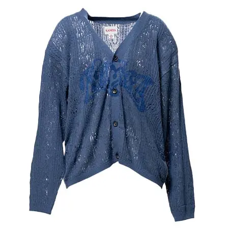 カミヤ(KAMIYA) “WAVY KAMIYA” Printed Silk Lace Knit Cardigan G16CD059