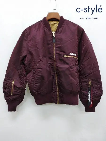 XLARGE×ALPHA INDUSTRIES フライトジャケット M レッド系 リバーシブル MA-1 TA0148-8031