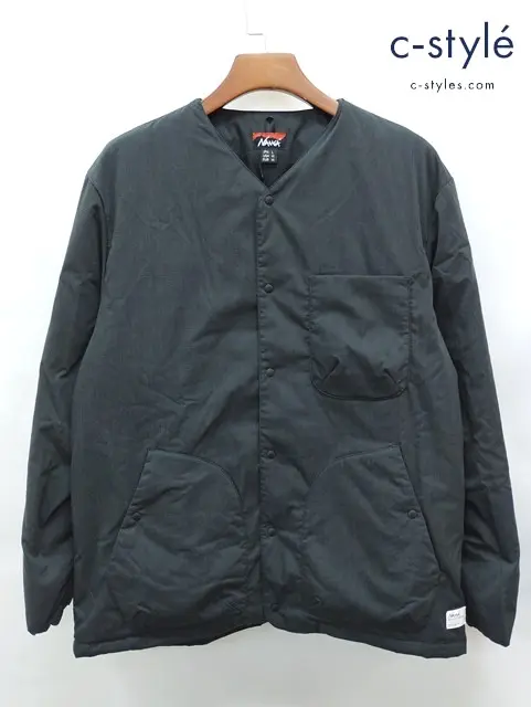 NANGA ナンガ ダウンジャケット L ブラック HINOC RIPSTOP INNER DOWN CARDIGAN