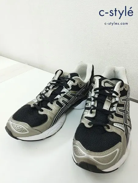 ASICS アシックス スニーカー 28cm ブラック×シルバー系 Gel-Nimbus 9 1201A424