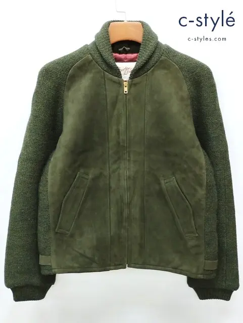 TENDERLOIN テンダーロイン ジャケット S カーキ系 レザー ニット KSEVEN T-WORK LONG JKT Q