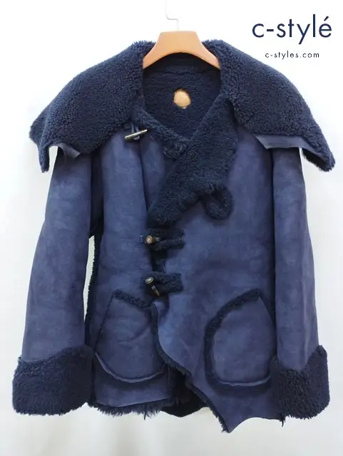 TENDERLOIN テンダーロイン ムートンジャケット ネイビー レザー T-MOUNTAIN JKT