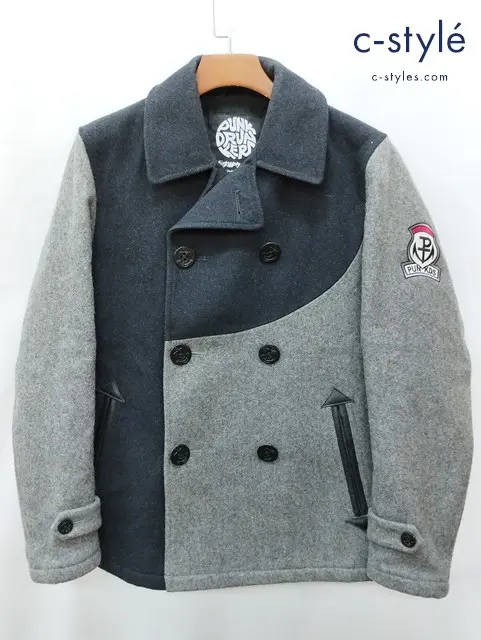 PUNK DRUNKERS パンクドランカーズ ピーコート M グレー系 だサいはかっこイい