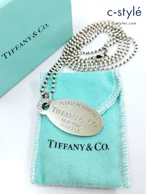TIFFANY&Co. ティファニーアンドコー ネックレス シルバー リターントゥ オーバルタグ STER925