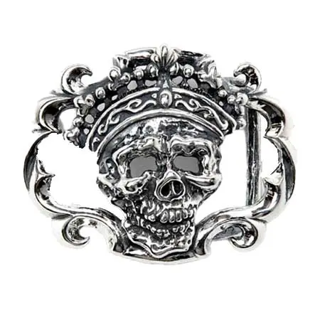 BILL WALL LEATHER (ビルウォールレザー) スカルクラウンベルトバックル BB111