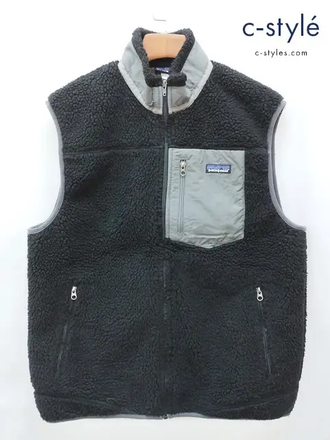 patagonia パタゴニア フリースベスト L ブラック クラシック レトロX 23047FA12