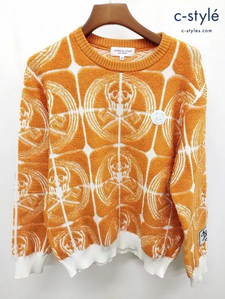 MARK&LONA マーク&ロナ セーター 48 オレンジ ウール ポリエステル Verve Crew Neck Sweater MLM-2D-AB06