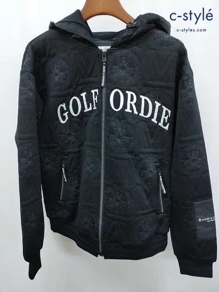 MARK&LONA マーク&ロナ ジップアップパーカー 50 ブラック Revolve Hoodie MLM-3D-AD31