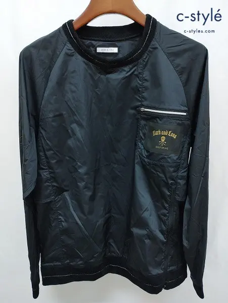 MARK&LONA マーク&ロナ 長袖トップス 50 ブラック ナイロン Prog Strech Nylon Crew Top MLM-0C-AD08