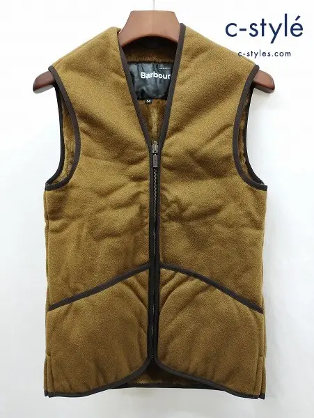 Barbour バブアー ボアベスト 34 ブラウン系 WARM PILE WAISTCOAT ZIP-IN LINER VEST MLI0004BR31