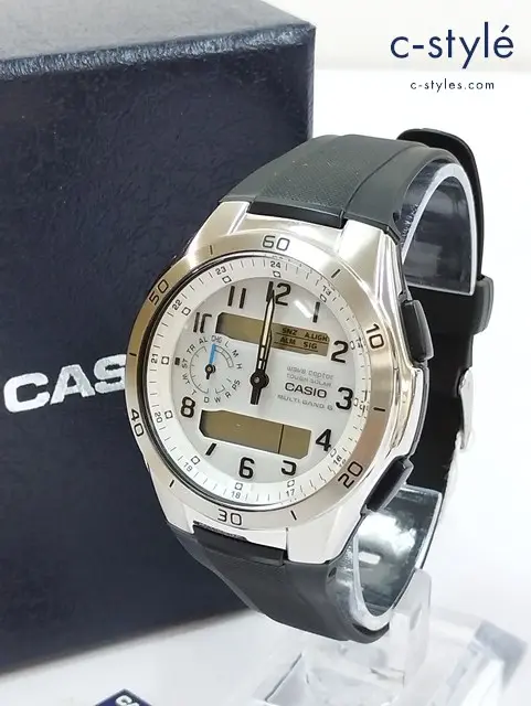 CASIO カシオ 腕時計 ホワイト×ブラック wave ceptor ウェーブセプター WVA-M650