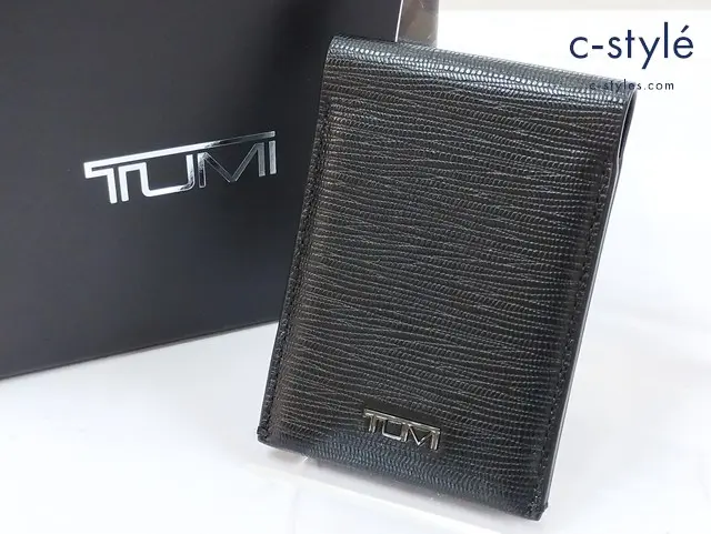 TUMI トゥミ カードケース ブラック 牛革 ビルフォールド Bifold Card Case