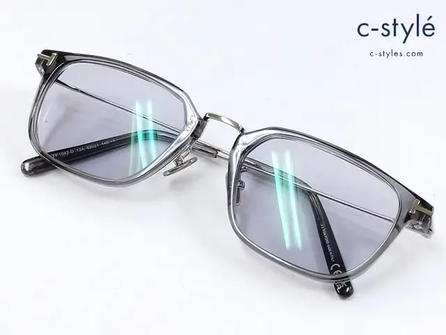 TOMFORD トムフォード サングラス 52□21 145 グレー系 イタリア製 TF1042-D 12A 度入り