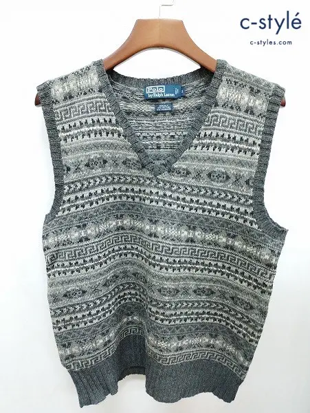Polo by Ralph Lauren ポロラルフローレン ニットベスト S グレー系 12767