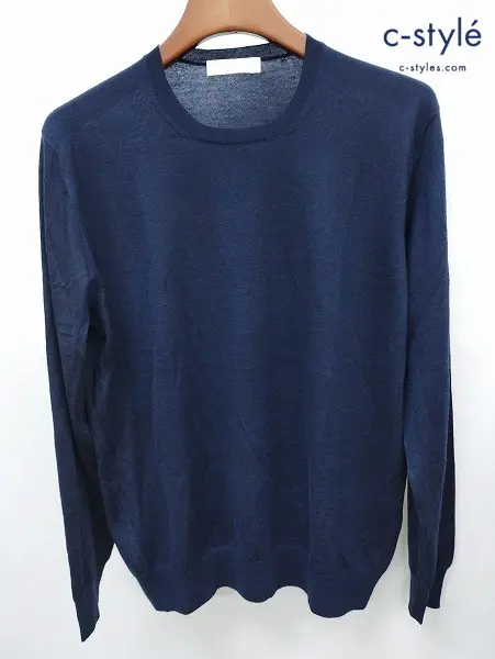 Cruciani クルチアーニ クルーネックニット 50 ネイビー カシミヤ100% イタリア製 CU489.G01